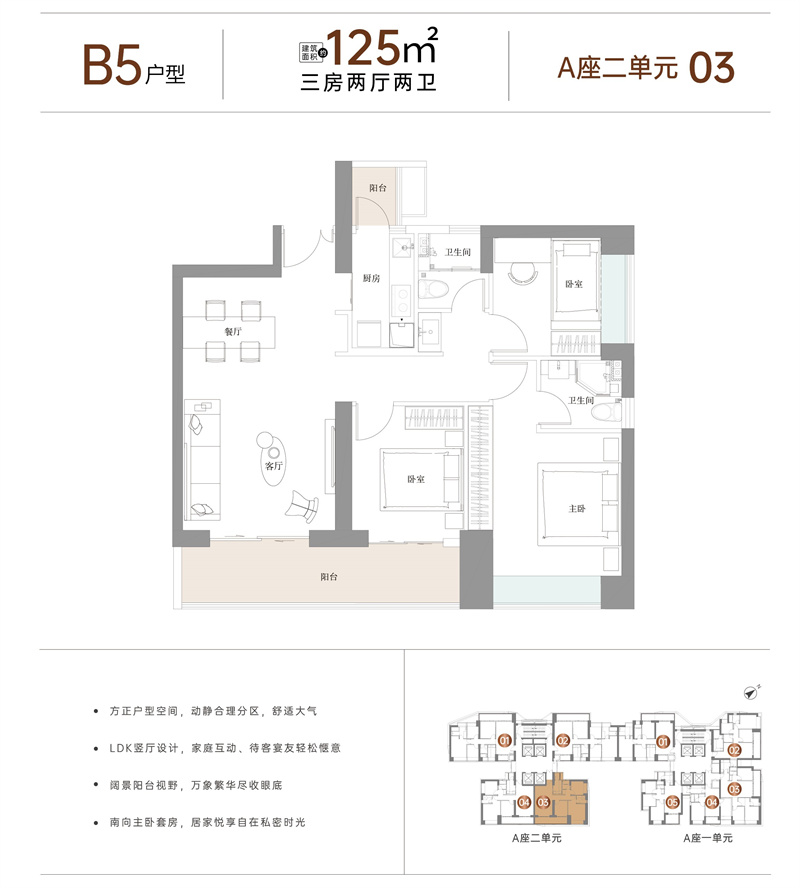 凌云华府3居室